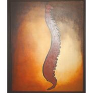 Spine painting Chiropractic art silhouette spine